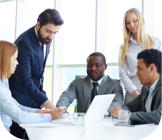 Golden Era Royal Group team collaborating in the office